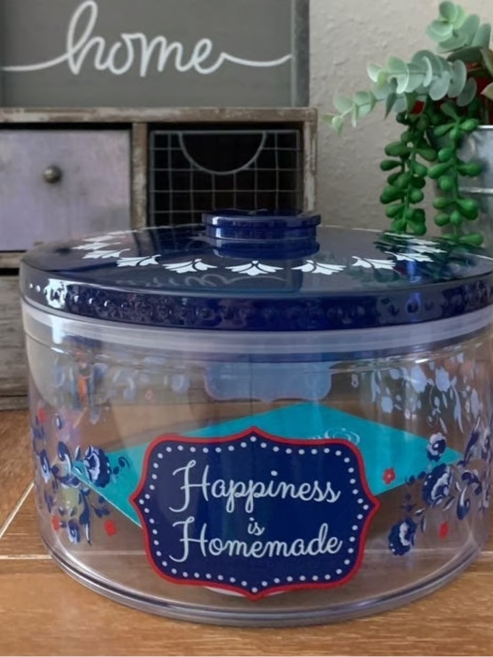 New Pioneer Woman Happiness is Homemade Large Cookie Treat Container